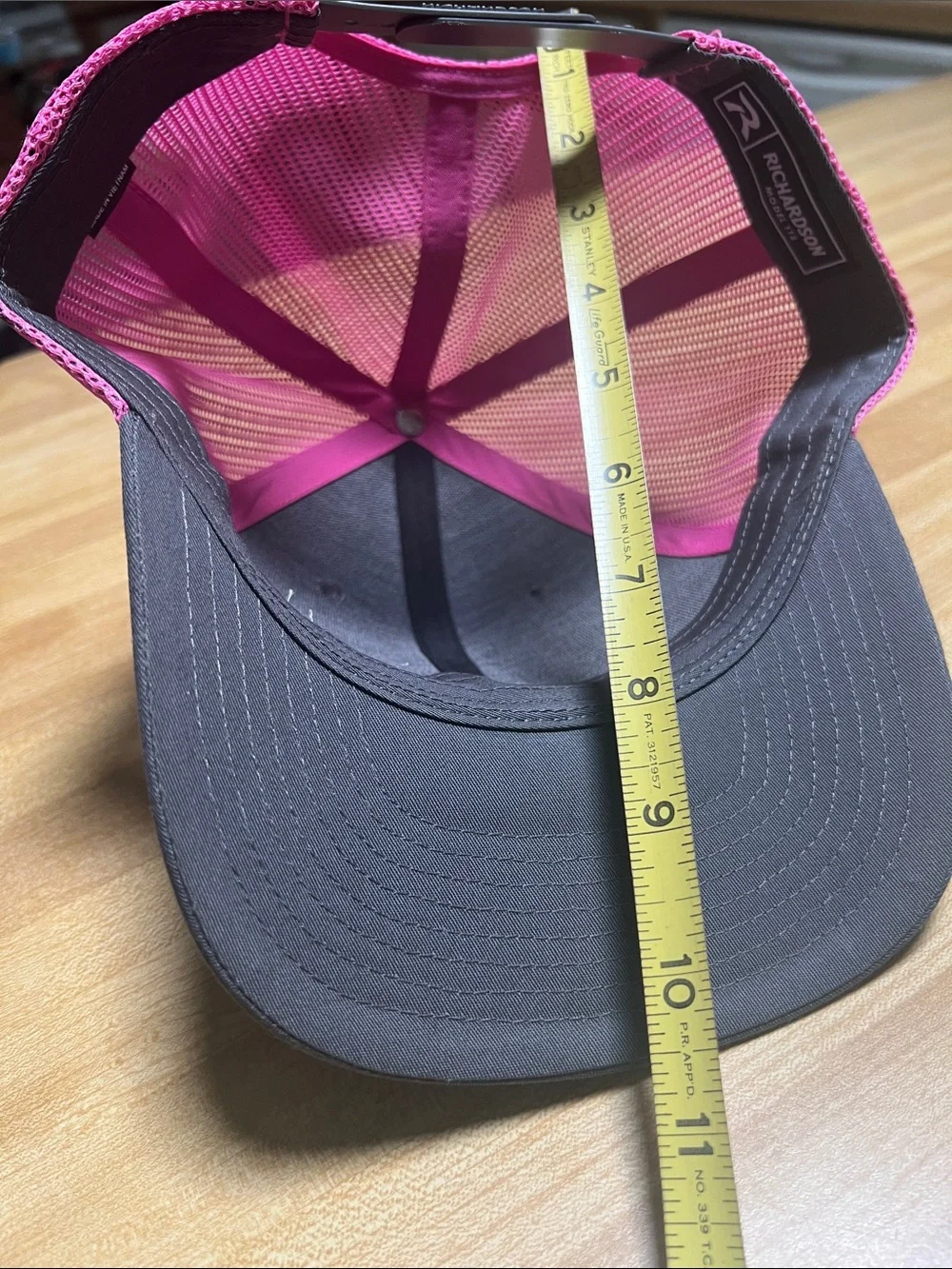 #2645**Lipstick Classic Pink-Trim Trucker Hat